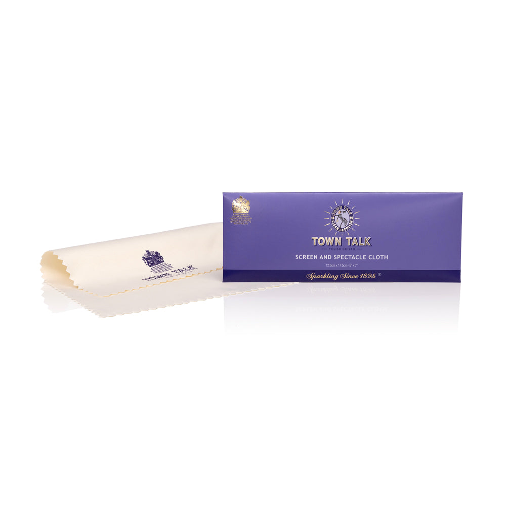Town Talk Polish Screen and Spectacle Cleaning Cloth with Packaging