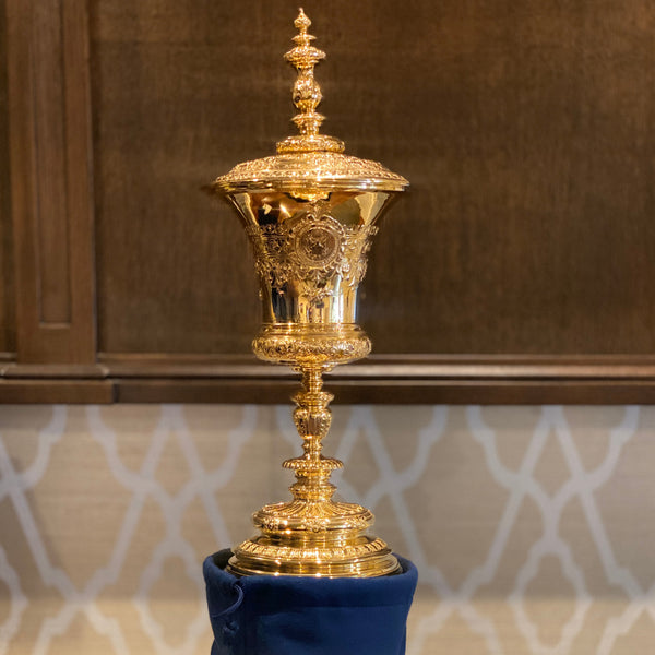 The New Havemeyer Trophy, protected in a custom Town Talk Anti-Tarnish Storage Bag for the U.S. Women’s Golf Championship.