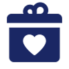 Wedding Gift Box with Heart Icon